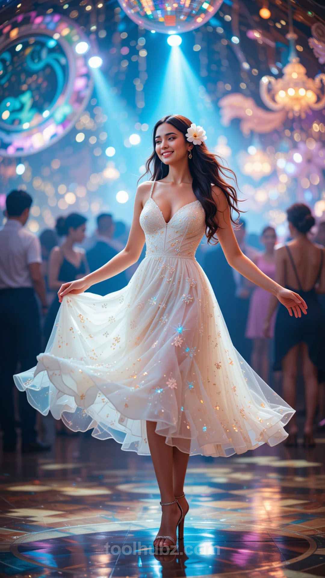 Beautiful woman on the floor