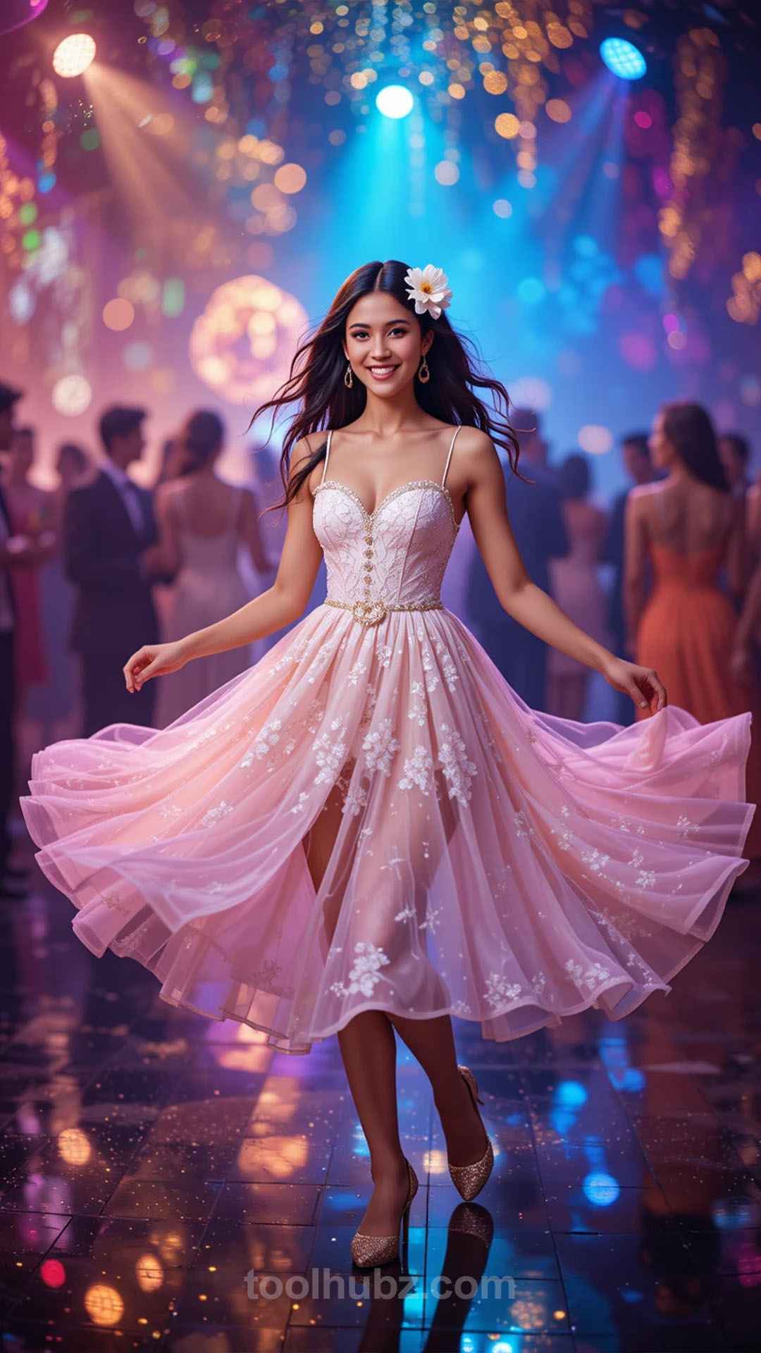 Beautiful woman on the floor