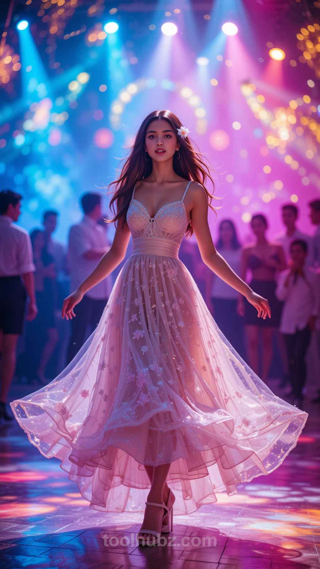 Beautiful woman on the floor