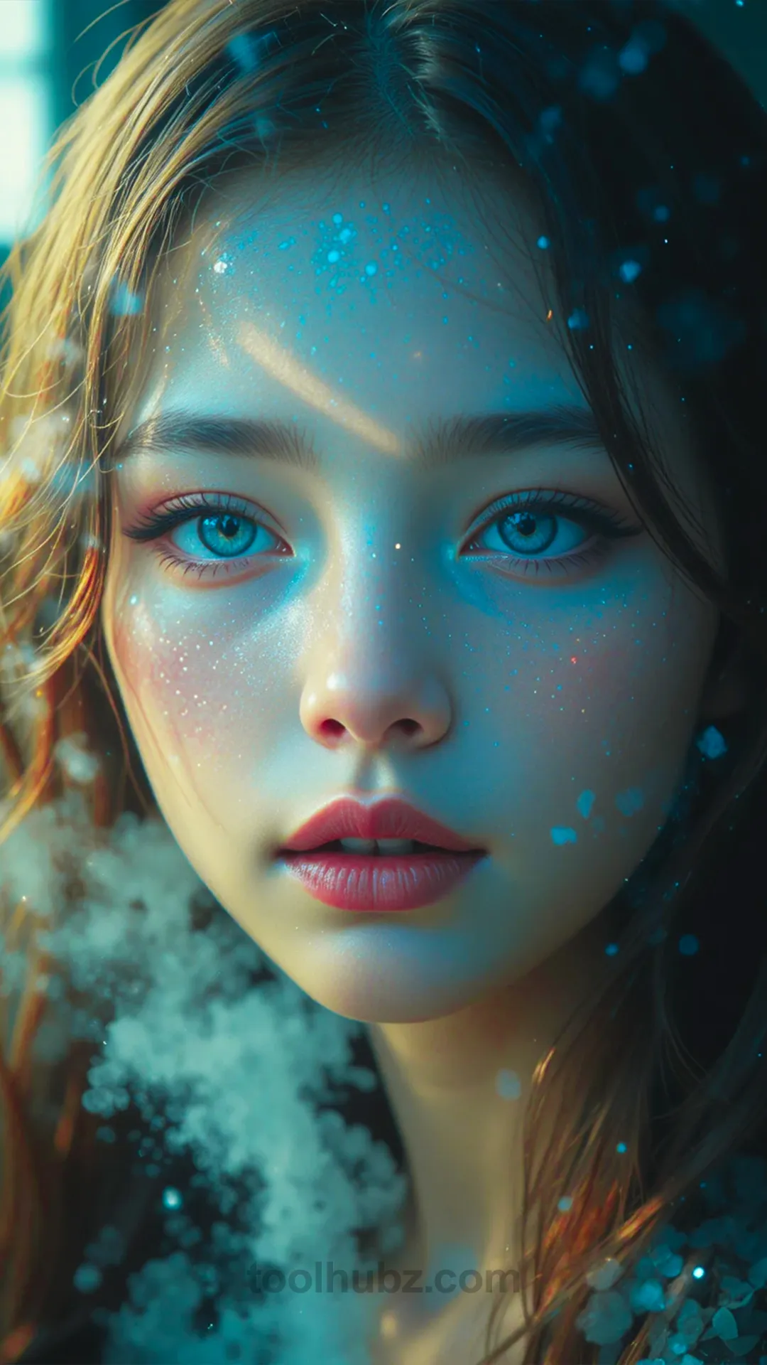 Beautiful woman face portrait for ads