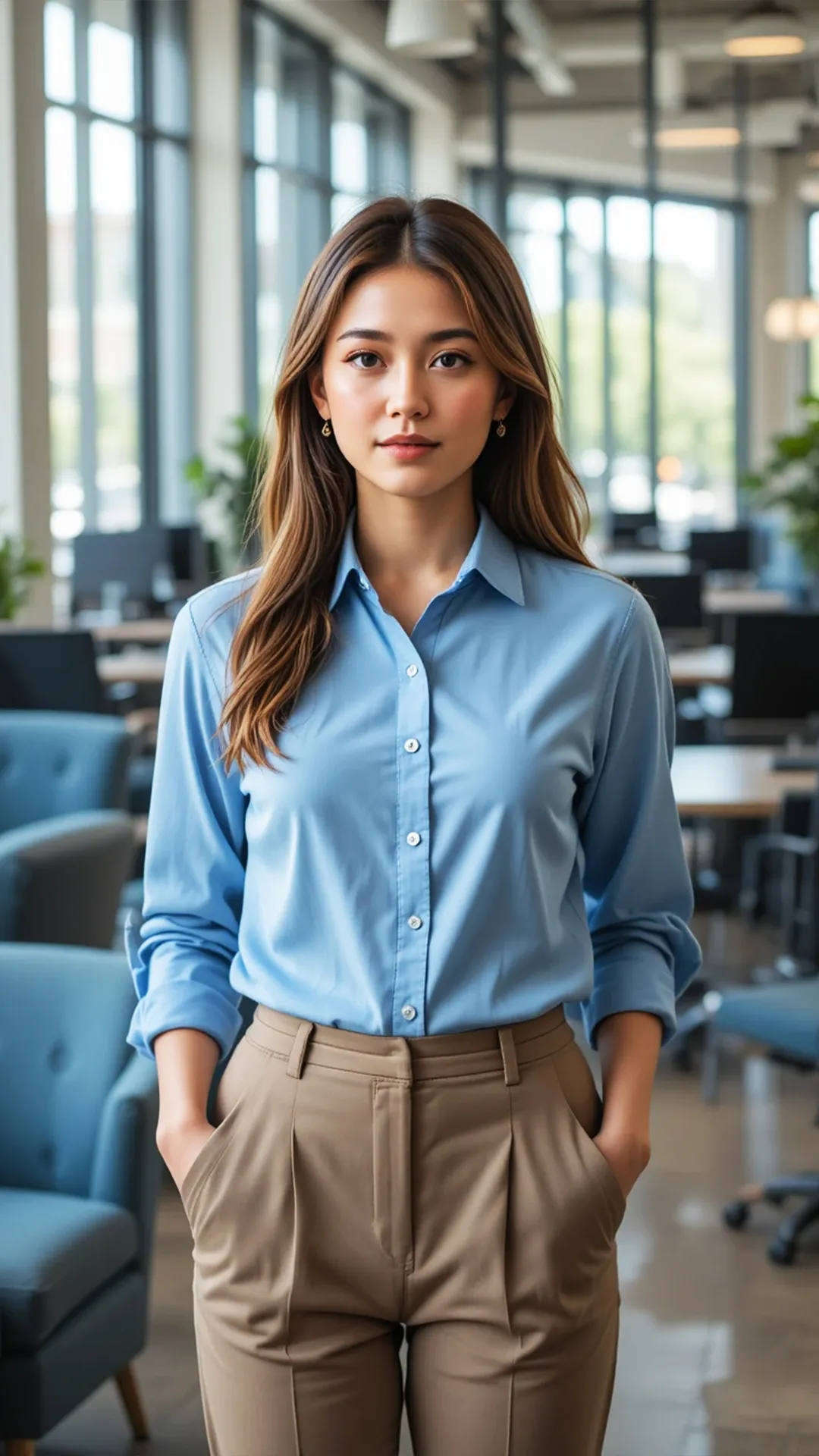 woman in formal dress portrait